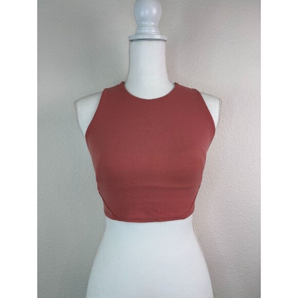 Lululemon women's 6‎ clay fold forward sports bra light support crop bra top - Picture 3 of 8